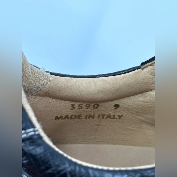 Giorgio’s Of Palm Beach Ostrich Leather Sneakers In 9 USA Made In italy - Picture 11 of 13